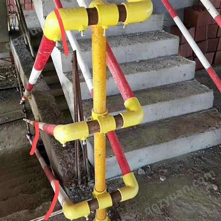 批量供应 建筑工地楼梯扶手连接件 施工临边防护栏管件 定制加工 弯头管件