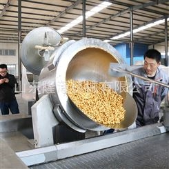 隆泽大型自动爆米花机 爆米花生产流水线 自动油炸锅