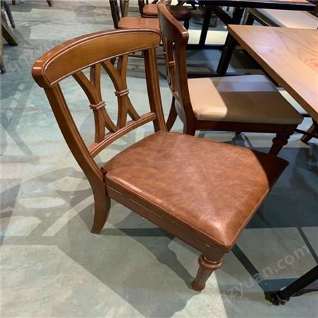 厂家定制橡胶木餐椅 酒店橡胶木椅子批发 橡胶木框架靠背软包座面