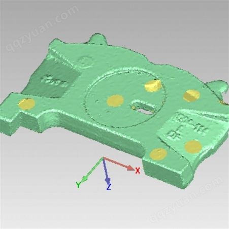 昆山周庄镇形展科技3D扫描仪小型铸造件逆向扫描造型汽车推动板的三维扫描及逆向建模