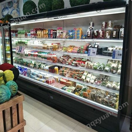 雪迎商用风幕柜水果酸奶保鲜柜立式超市冷柜便利店饮料柜