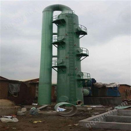 厂家定制 16米废气净化塔 玻璃钢脱硫喷淋塔 耐高温 春田环保