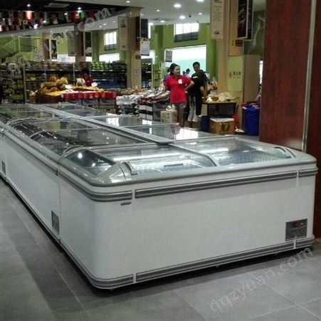 雪迎展示卧冷藏柜厂家供应 超市组合岛柜卧式冰箱雪糕冰柜冷冻冷藏