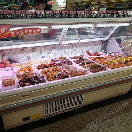 雪迎商用双曲面熟食服务柜展示柜熟食小菜展示超市服务柜玻璃门柜