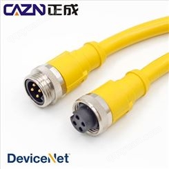 DeviceNet协议连接器M12 5芯插头M12 5pin连接器7/8连接器