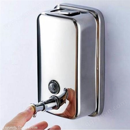 手动不锈钢皂液器 酒店壁挂皂液瓶洗手液器皂液盒洗手液器