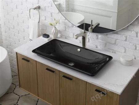 KOHLER美国科勒K-2319进口黑色台下式科勒洗手盆