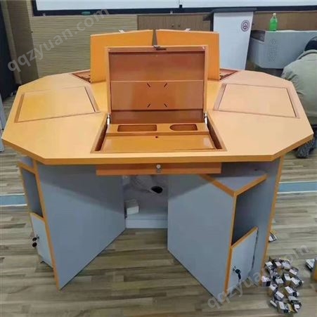 六角移动拼接桌 六边形办公桌  组合培训学生活动教室会议梯形桌椅
