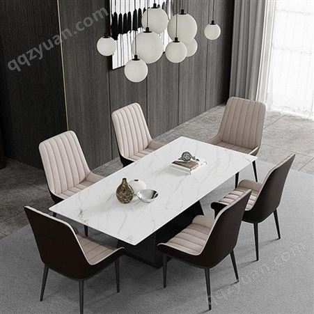 鼎富岩板餐桌椅子组合创意设计家用餐桌DF-246