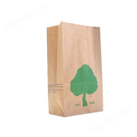 防油食品包装袋蛋糕牛皮纸淋膜袋吐司面包外卖打包袋方底牛皮纸袋