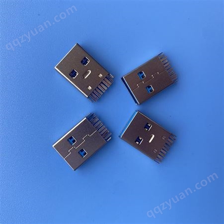 志发3.0USB母座　USB立式直插铁壳 弯脚USB母头