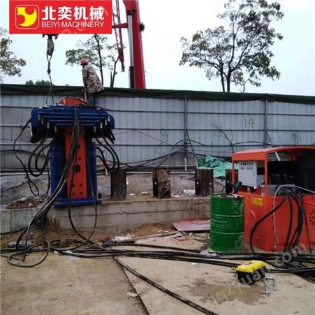 北奕战力产品 杭州现场 小型拔桩器 拔型钢的设备叫什 液压拔桩器
