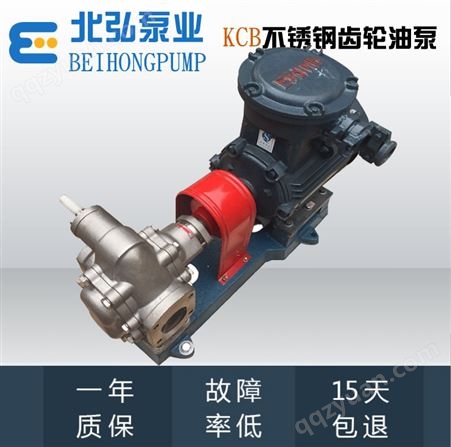 耐腐蚀KCB135不锈钢齿轮泵 8立方齿轮油泵 食用油用泵现货