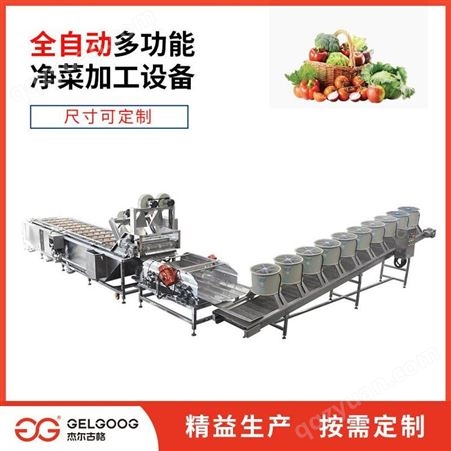 杰尔古格 蔬菜加工生产线 净菜流水线机械设备 蔬菜清洗生产线