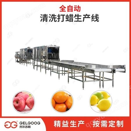 杰尔古格 定制 水果清洗加工生产线设备 果蔬打蜡流水线机械