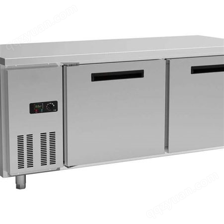 不锈钢冷藏保鲜工作台 商用奶茶店设备水吧台 厨房凉菜平冷操作台