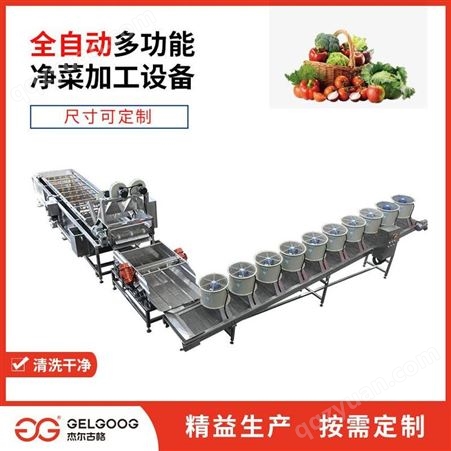 杰尔古格 蔬菜加工生产线 净菜流水线机械设备 蔬菜清洗生产线