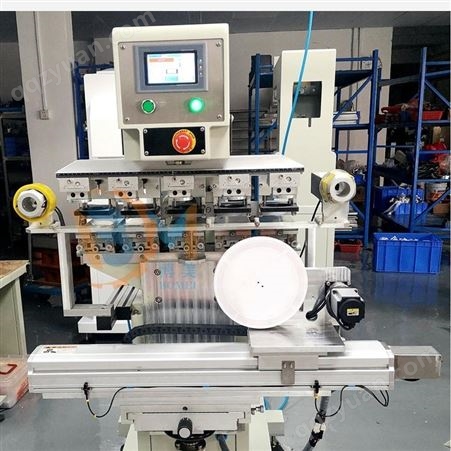 博美BOMEI-868SDSFR伺服穿梭旋转六色移印机 高精度移印机 塑胶外壳移印机 多个位置旋转移印
