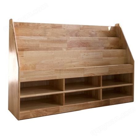 幼儿园儿童实木书柜木质柜子储物架美术柜教具设备