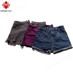 广州扎古米 女士二手衣服交易市场旧衣服出口女款超短裤二手
