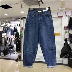 十三行尾货牛仔裤5-10元处理韩版女士牛仔裤老爹裤休闲裤