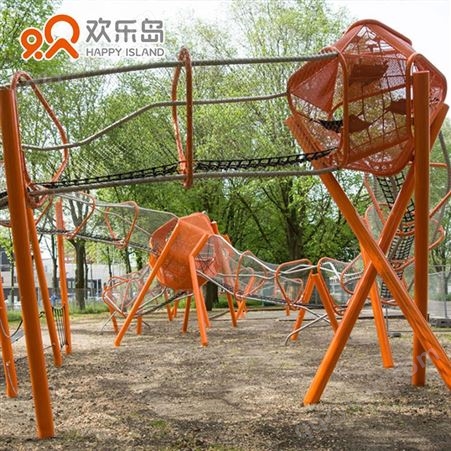 户外儿童攀爬架绳网钻洞爬拓展运动训练 幼儿园儿童爬网