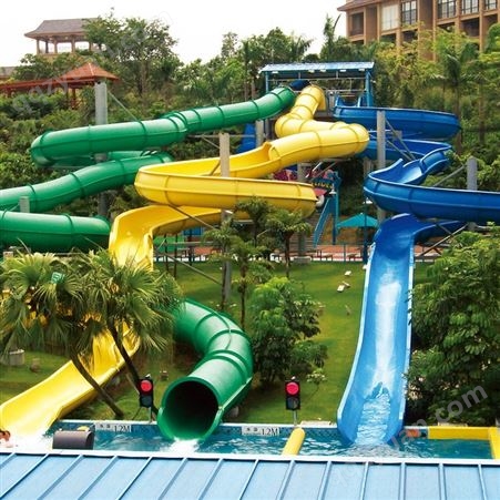 户外大型水上乐园设备可定制 螺旋彩虹滑梯水上游乐设施厂家