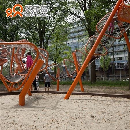 户外儿童攀爬架绳网钻洞爬拓展运动训练 幼儿园儿童爬网