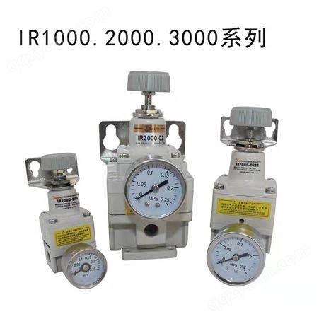 IR1000气动精密减压阀IR1020BG可调节式带压力表实验仪器