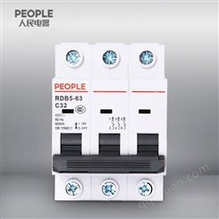 中国人民电器集团RDB5-63 D63 3P小型断路器微型漏电保护器