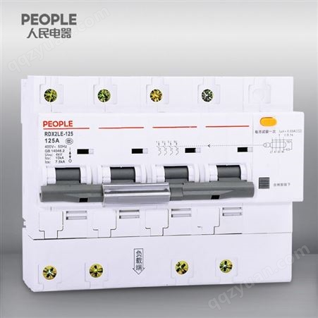 中国人民电器RDX2-125 100 4P高分断小型断路器断电开关微型保护器