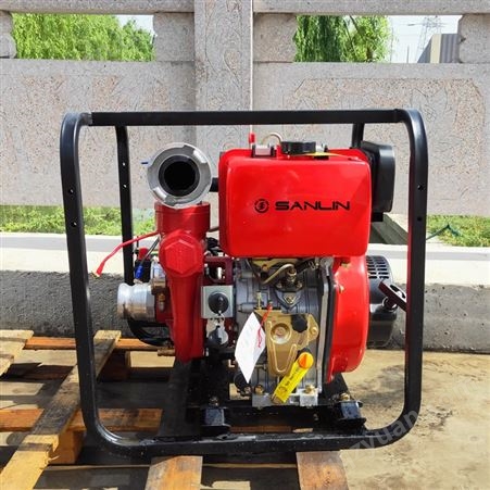 柴油机消防水泵2.5寸高压柴油铸铁水泵188F动力柴油消防水泵手推式2.5寸消防排涝水泵S65