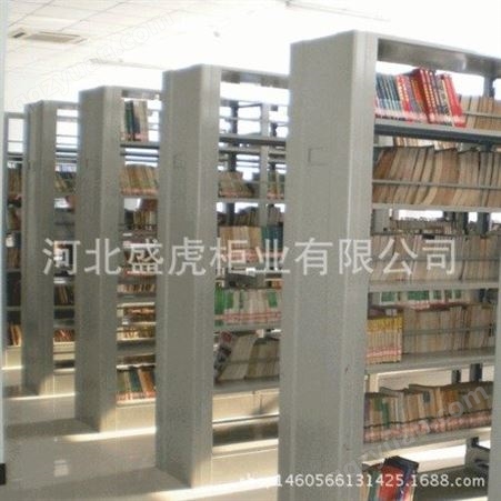 双面阅览室书架学校图书馆钢制书架木护板书架、厂家长期供应定制