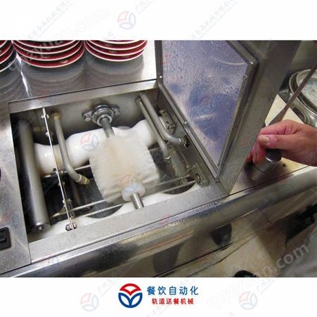 广州昱洋自动化洗餐盘机器 寿司餐厅洗餐盘设备 一键自动洗餐盘机