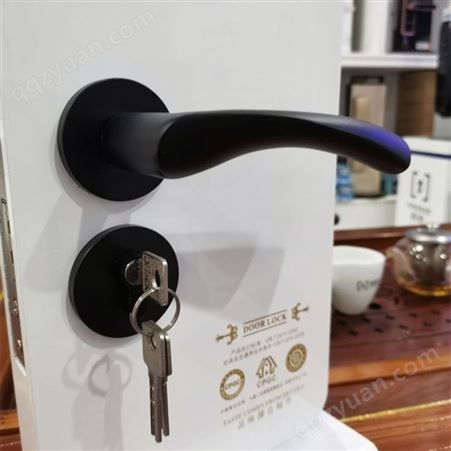 黑色门锁室内卧室房门锁家用磁吸通用型木门锁具门把手分体锁