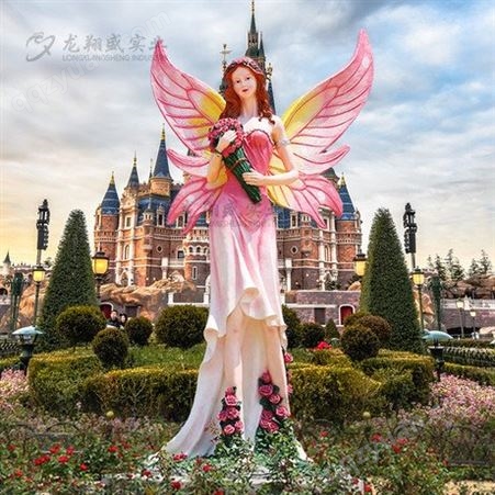 益阳玻璃钢卡通花仙子雕塑户外大型广场公园景观装饰仙女人物雕塑摆件