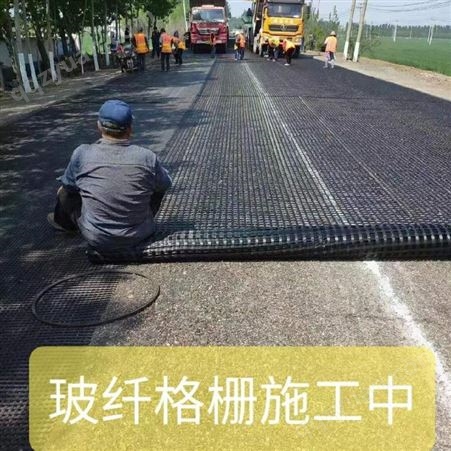 路通 三维玻纤土工格栅 修路加固双向拉伸塑料 沥青路面增强用