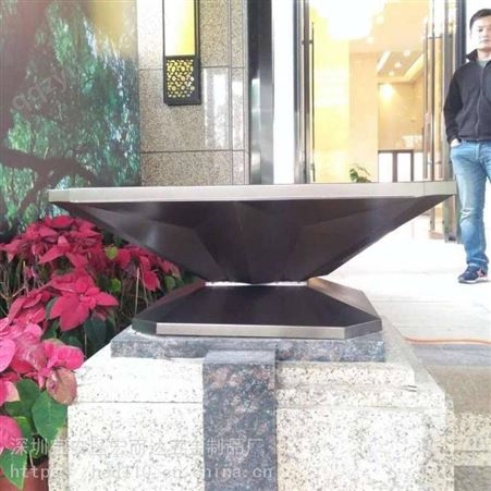 深圳宏而达方形不锈钢大花盆，户外不锈钢花桶