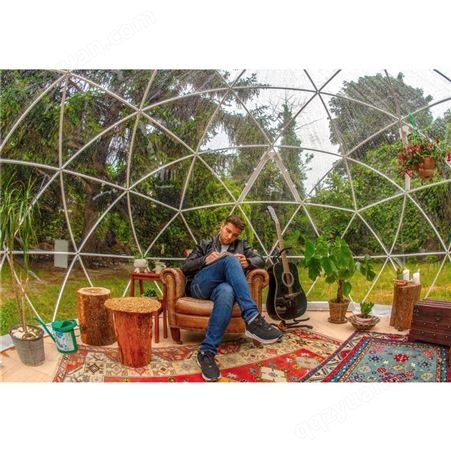 3.6米树脂球形帐篷星空顶帐篷明透帐篷花园帐篷花园小屋星空小屋酒店帐篷