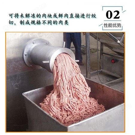 250型食品厂绞肉机 猪肉水饺肉馅机 鱼类冻盘破碎绞肉机