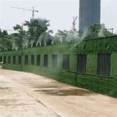 京山工地围挡喷淋雾化系统价格沙洋围墙厂房车间除尘降尘降温喷雾机造雾机设备厂家