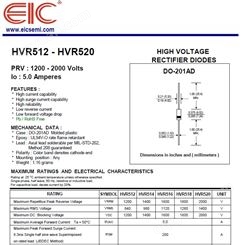 美国EIC代理HVR514高压整流二极管1400V 5.0A