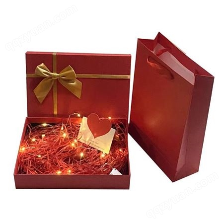 新款高档 红色精致礼品包装盒 节日送礼物礼品盒可定制 放心选购