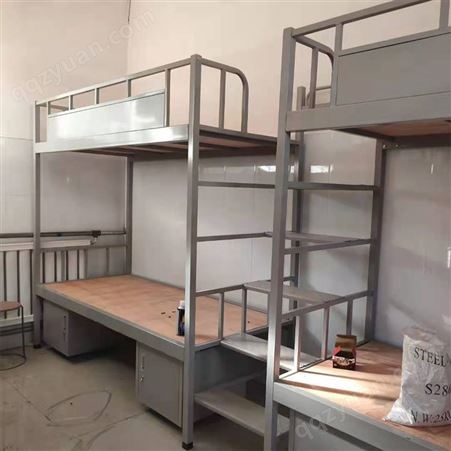 钢制宿舍上下床 学生用0.9米宽加厚上下铺双层铁架床