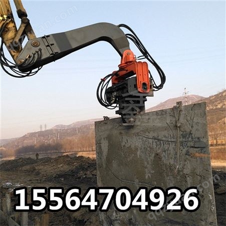 挖掘机配高频锤 液压打桩机振动打桩锤 钢板桩振动锤75-20吨挖机