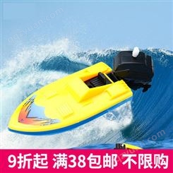 新款塑料上链船 儿童地摊发条戏水游水摩托艇轮船玩具批发双伟