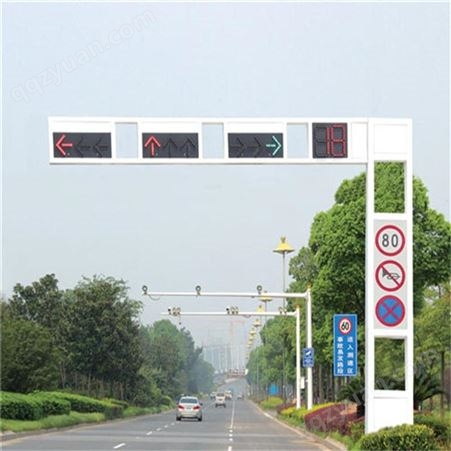 裕正光电 L型信号灯杆八角杆单悬臂信号杆道路交通红绿灯杆杆件