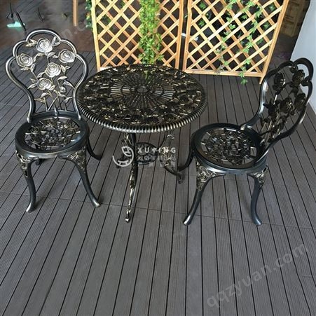 户外铸铝桌椅阳台组合套装欧式别墅室外庭院花园铁艺休闲桌椅