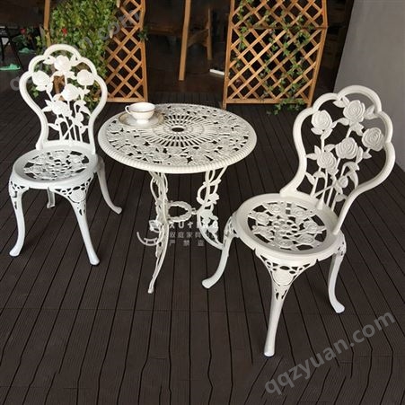 户外铸铝桌椅阳台组合套装欧式别墅室外庭院花园铁艺休闲桌椅