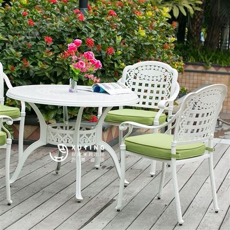 户外铸铝桌椅三五件套室外休闲露天阳台花园庭院防水铁艺桌椅组合